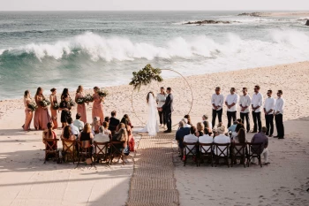 Ceremony on the beach at marquis los cabos