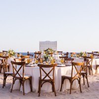 Dinner reception on the beach at Marquis Los Cabos