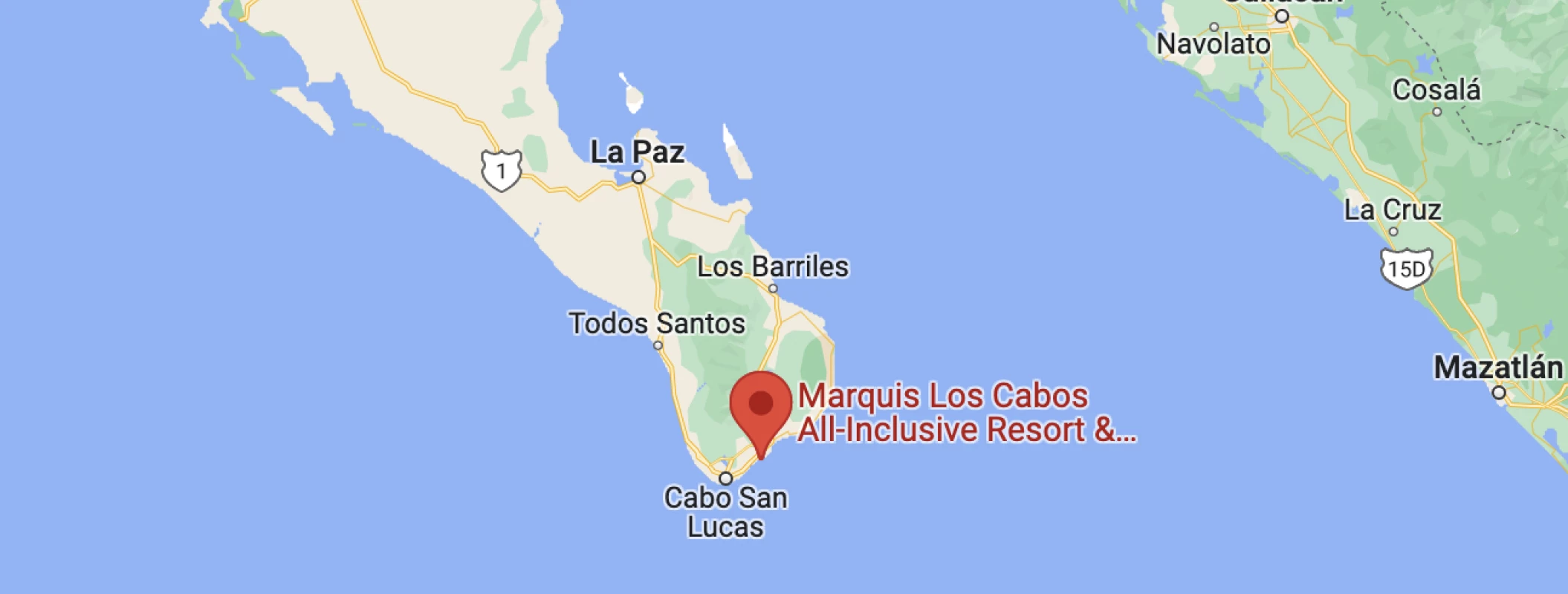 Google maps of Marquis Los Cabos