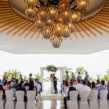 Wedding ceremony at the Marquis Los Cabos lobby