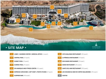 Resort map of Marquis Los Cabos