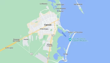 Google maps of Moon Palace Cancun