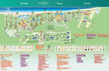 Resort map of Moon Palace Resort Cancun