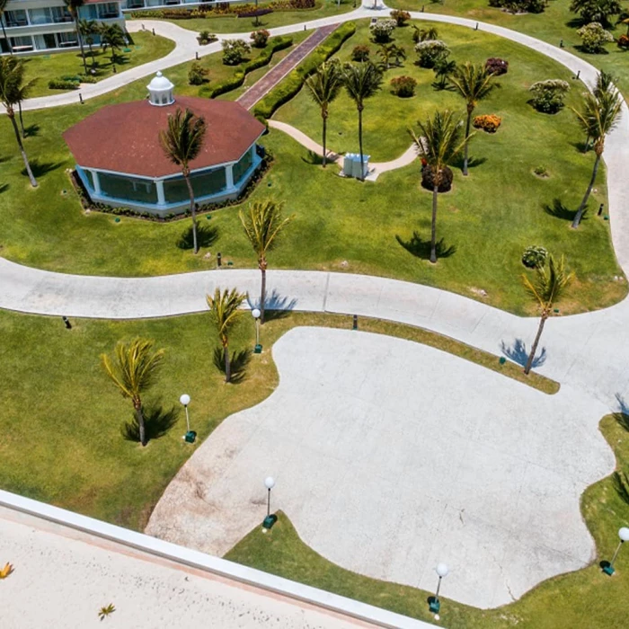 Aerial View of the tucan terrace at Moon Palace Resort Cancun