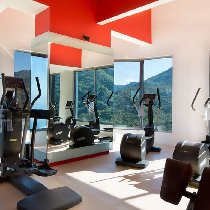 The gym at Hotel Mousai Puerto Vallarta.