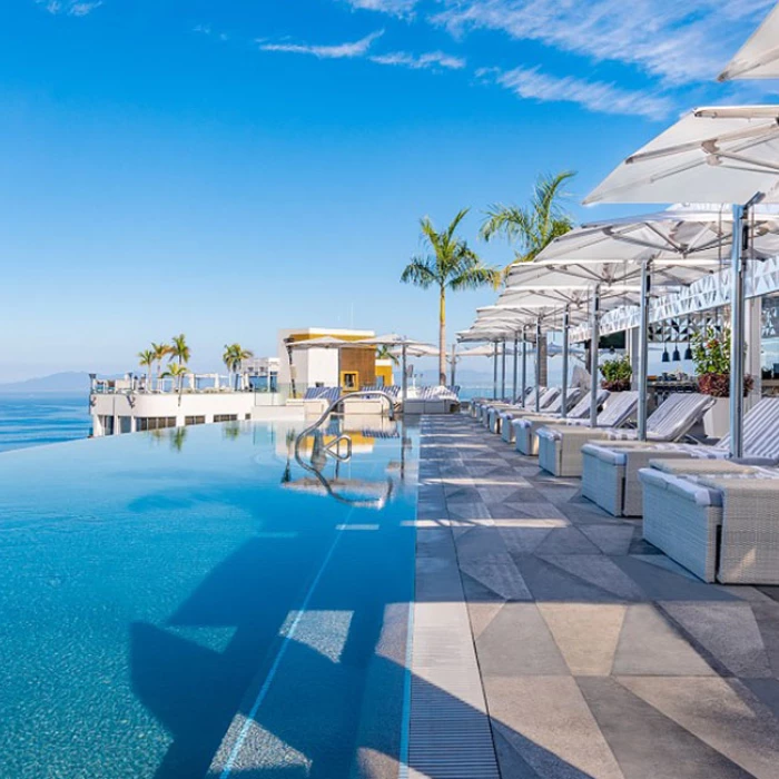 Rooftop South pool at Hotel Mousai Puerto Vallarta.