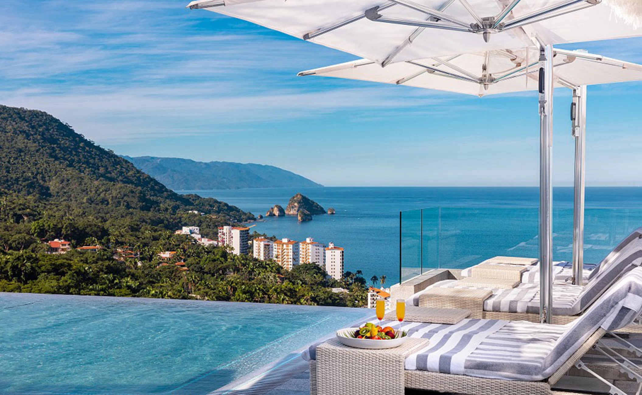 Rooftop South pool at Hotel Mousai Puerto Vallarta.