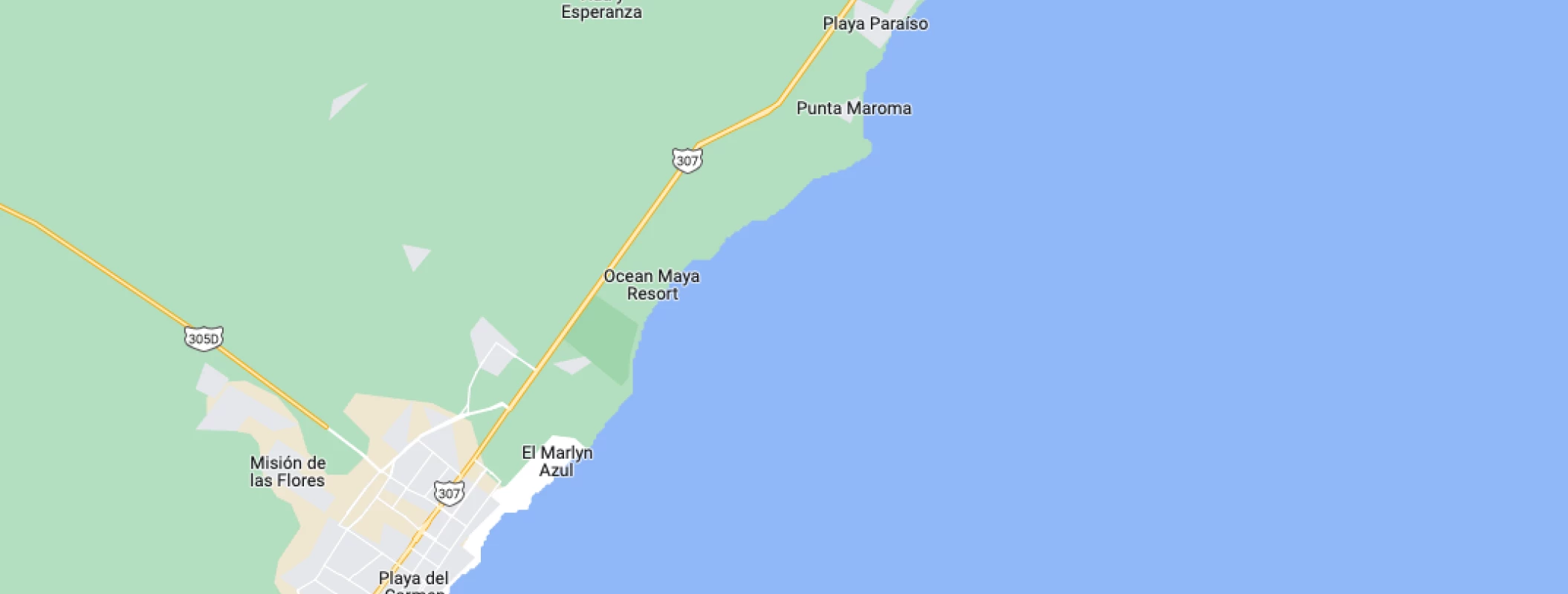 Google maps of Nickelodeon Hotels & Resorts Riviera Maya