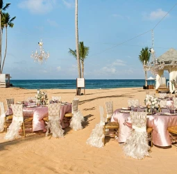 Dinner reception on the beach at Nickelodeon Hotels & Resorts Punta Cana