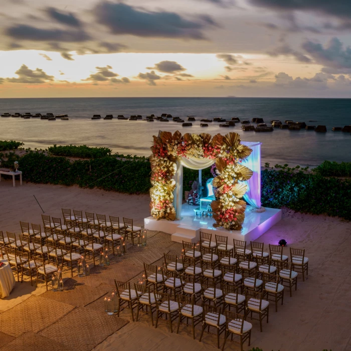 Ceremony on the beach at Nickelodeon Riviera Maya