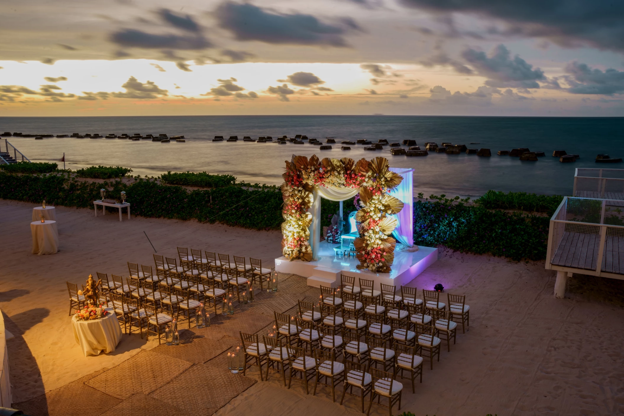 Ceremony on the beach at Nickelodeon Riviera Maya