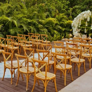 Ceremony on the Le spatule wedding venue at Nickelodeon Riviera Maya