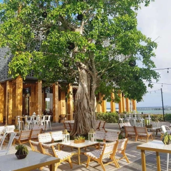 Dinner reception decor on Akan terrace at Nizuc Resort and Spa