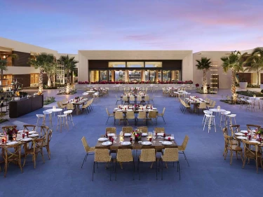 Dinner reception on shiawase terrace at Nobu Hotel Los Cabos