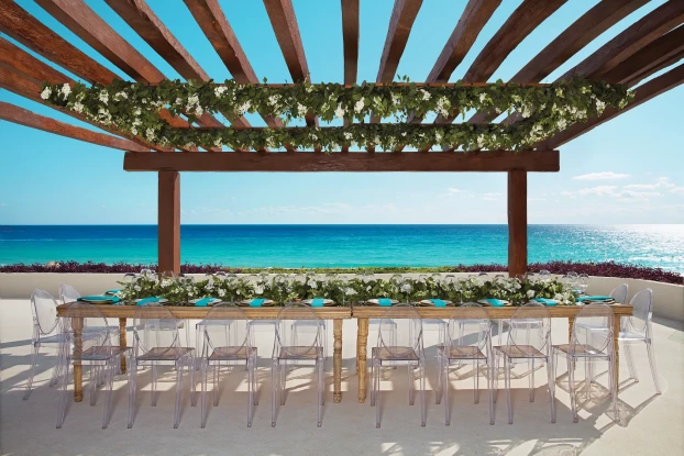 Albatros terrace wedding venue at Now Emerald Cancun
