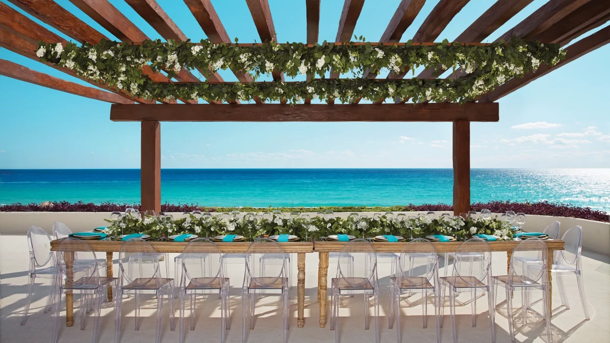 Albatros terrace wedding venue at Now Emerald Cancun