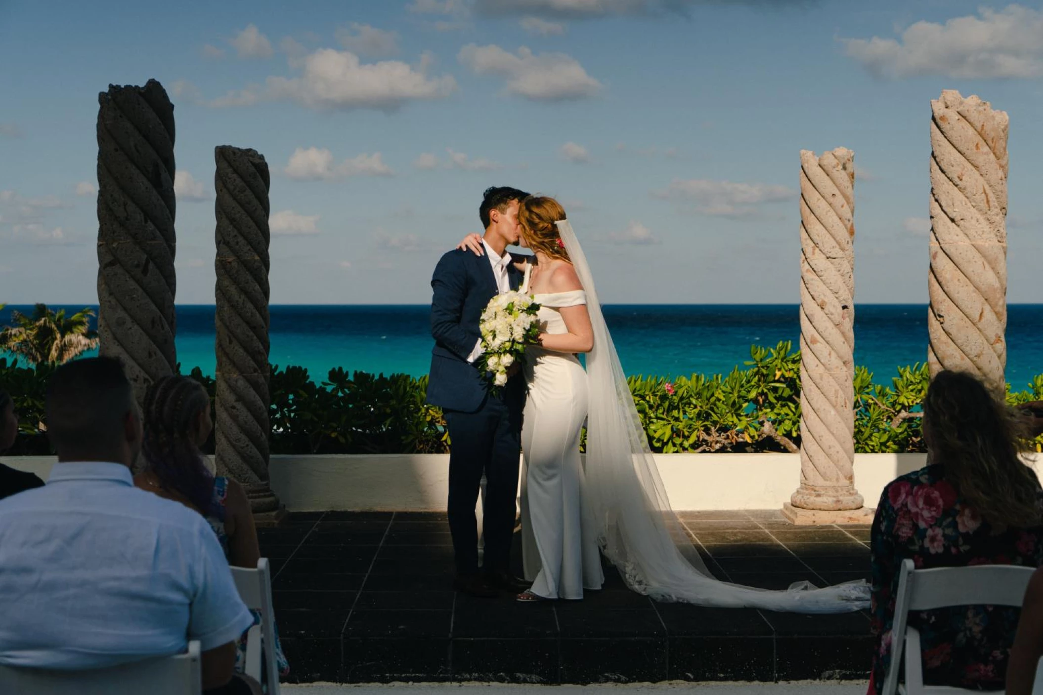 Ceremony on the prosperity columns at Now Emerald Cancun