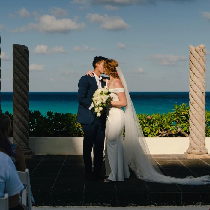 Ceremony on the prosperity columns at Now Emerald Cancun