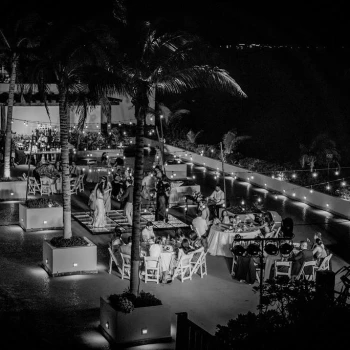 Dinner reception on the wayak terrace at Now Emerald Cancun