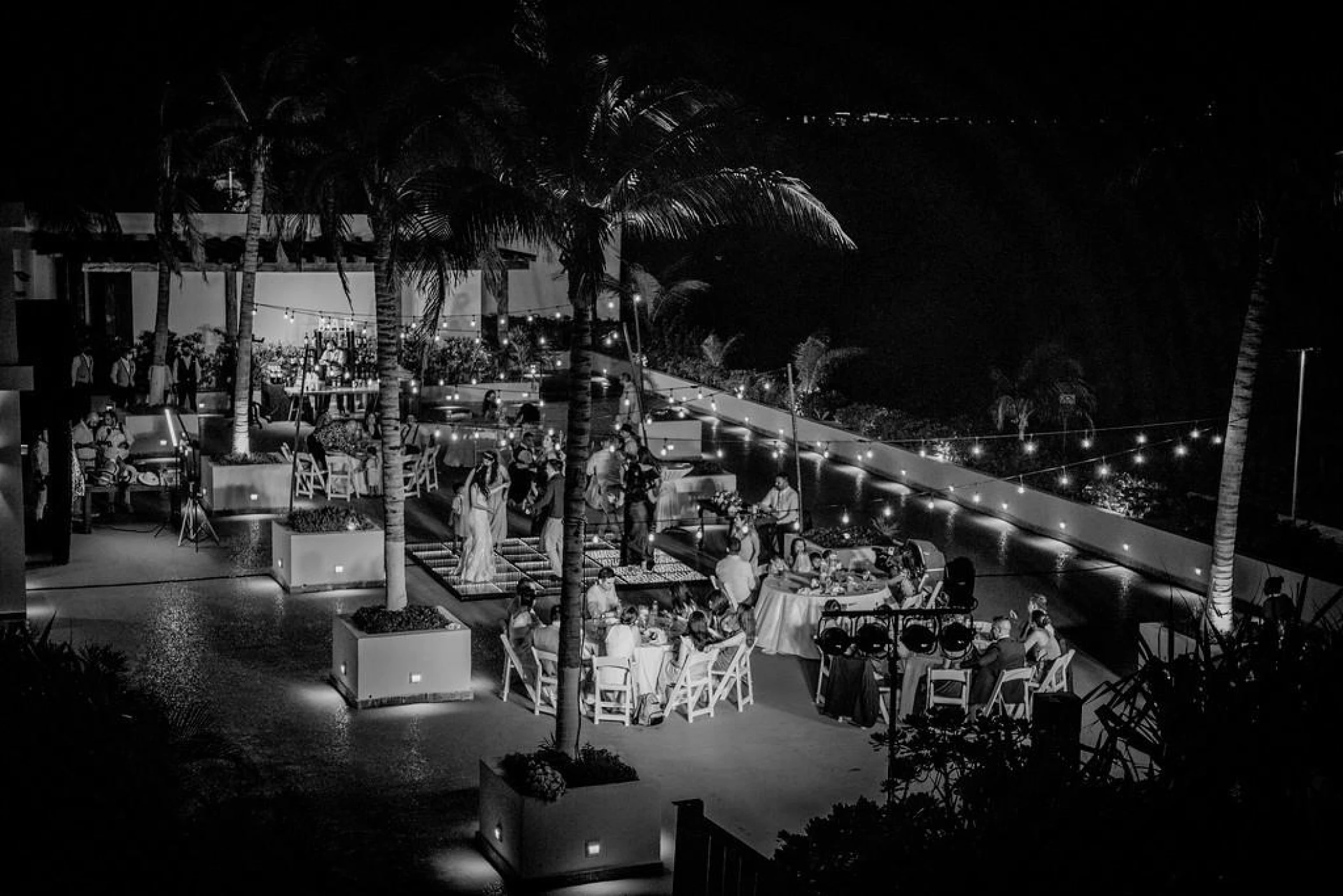 Dinner reception on the wayak terrace at Now Emerald Cancun