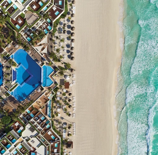 Pool aerialview at Now Emerald Cancun