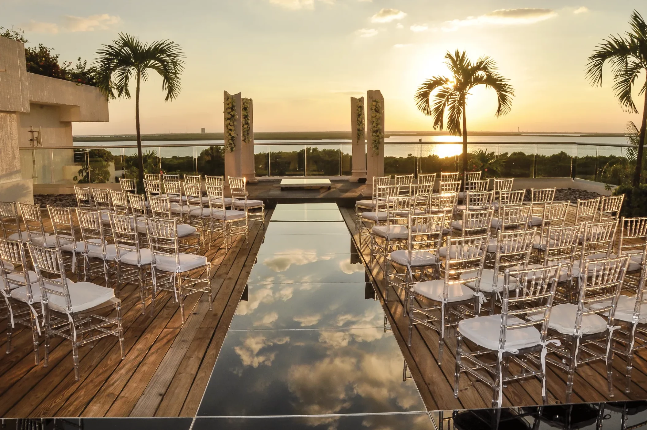 Sunset terrace at Now Emerald Cancun