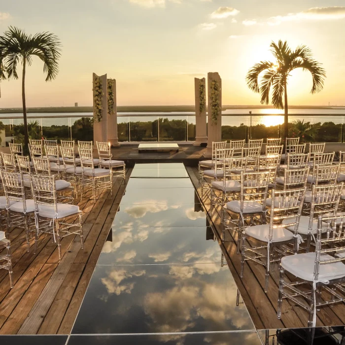 Sunset terrace at Now Emerald Cancun