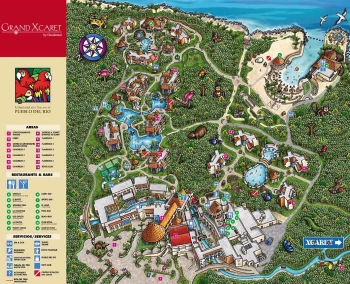Resort map of Occidental at Xcaret Destination
