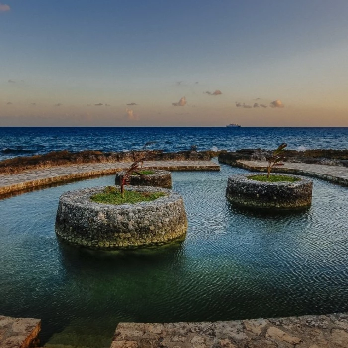 Occidental at Xcaret Destination freshwater pool beside ocean