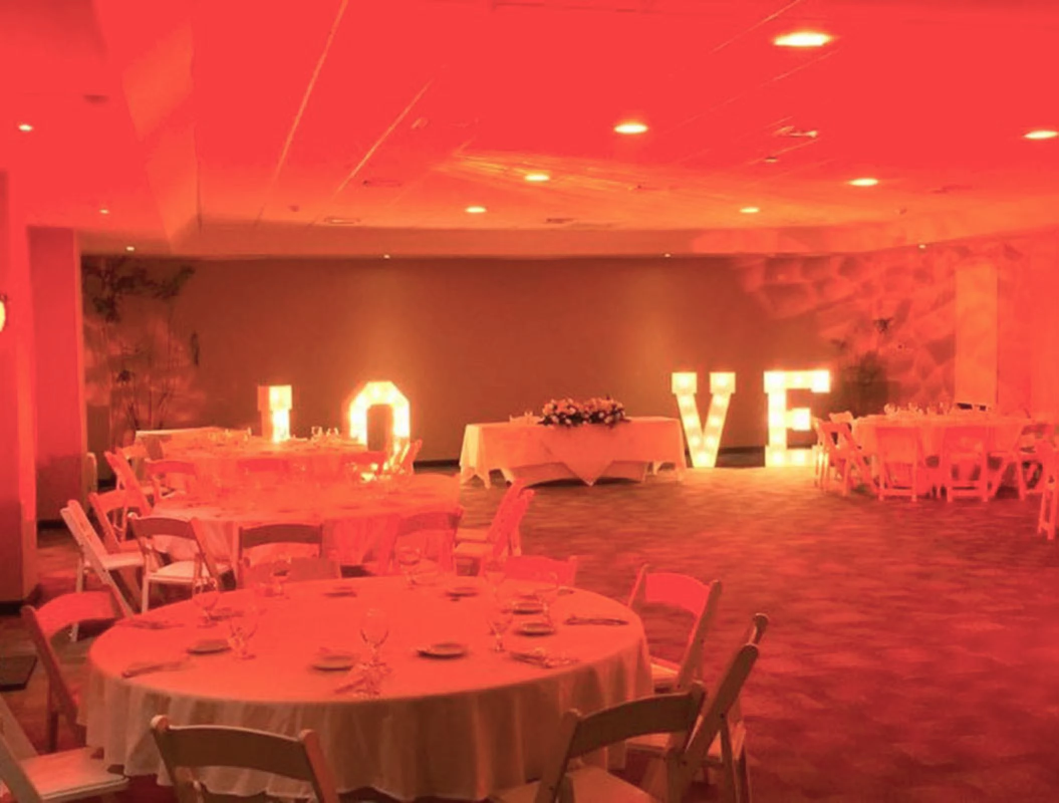 Ocean Coral and Turquesa Hotel Convention Center Wedding recepction setup