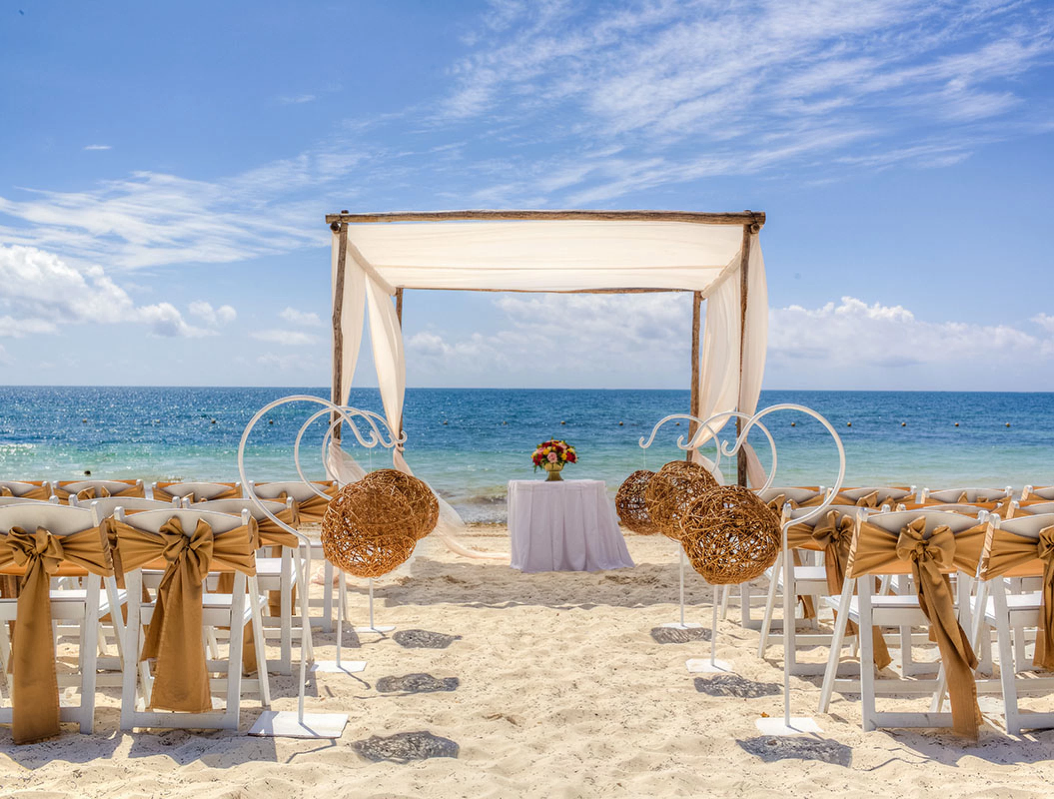 Beach Wedding venue at Ocean Coral and Turquesa Resort.