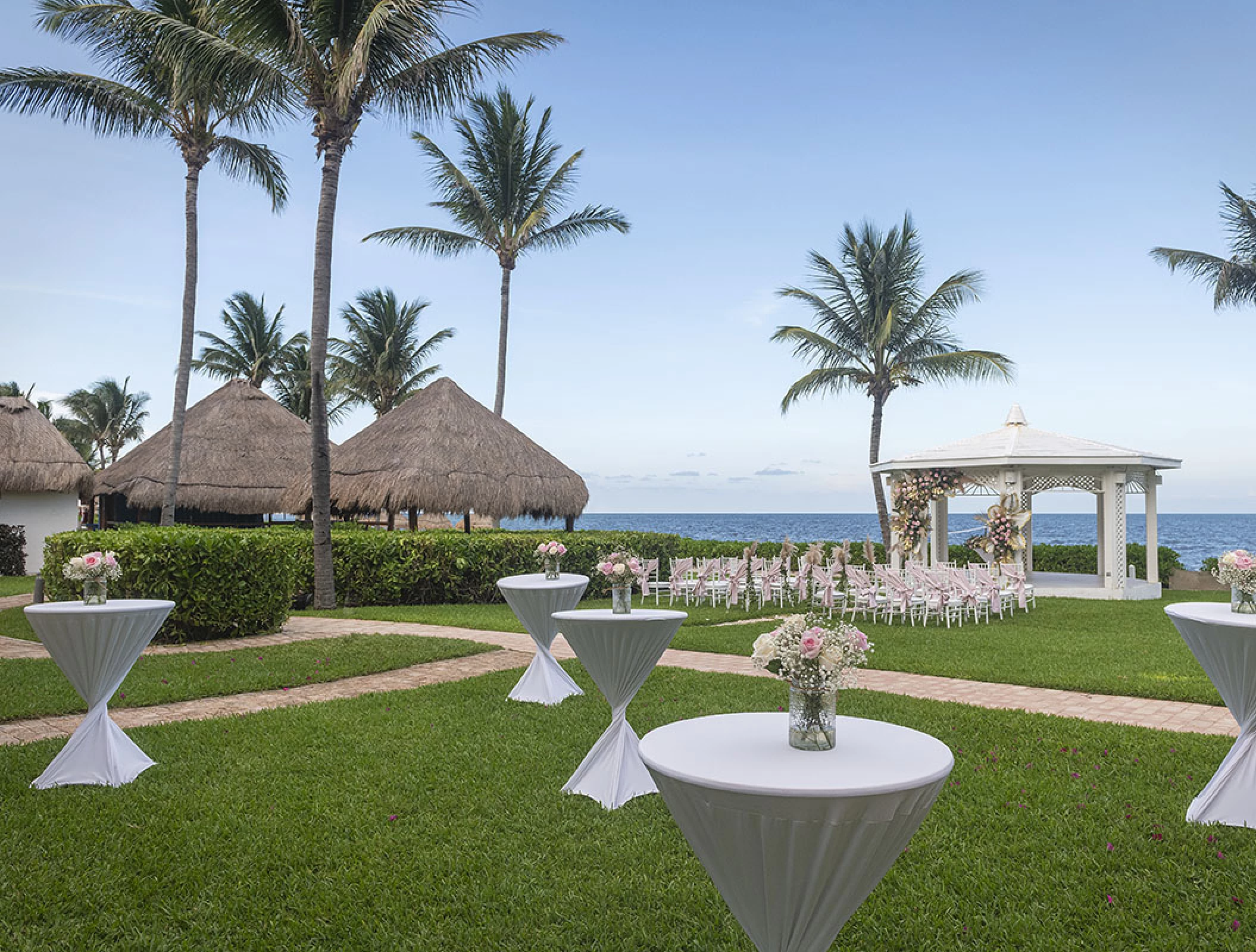 Garden Gazebo Wedding and cocktail venue at Ocean Coral Turquesa Resort by H10