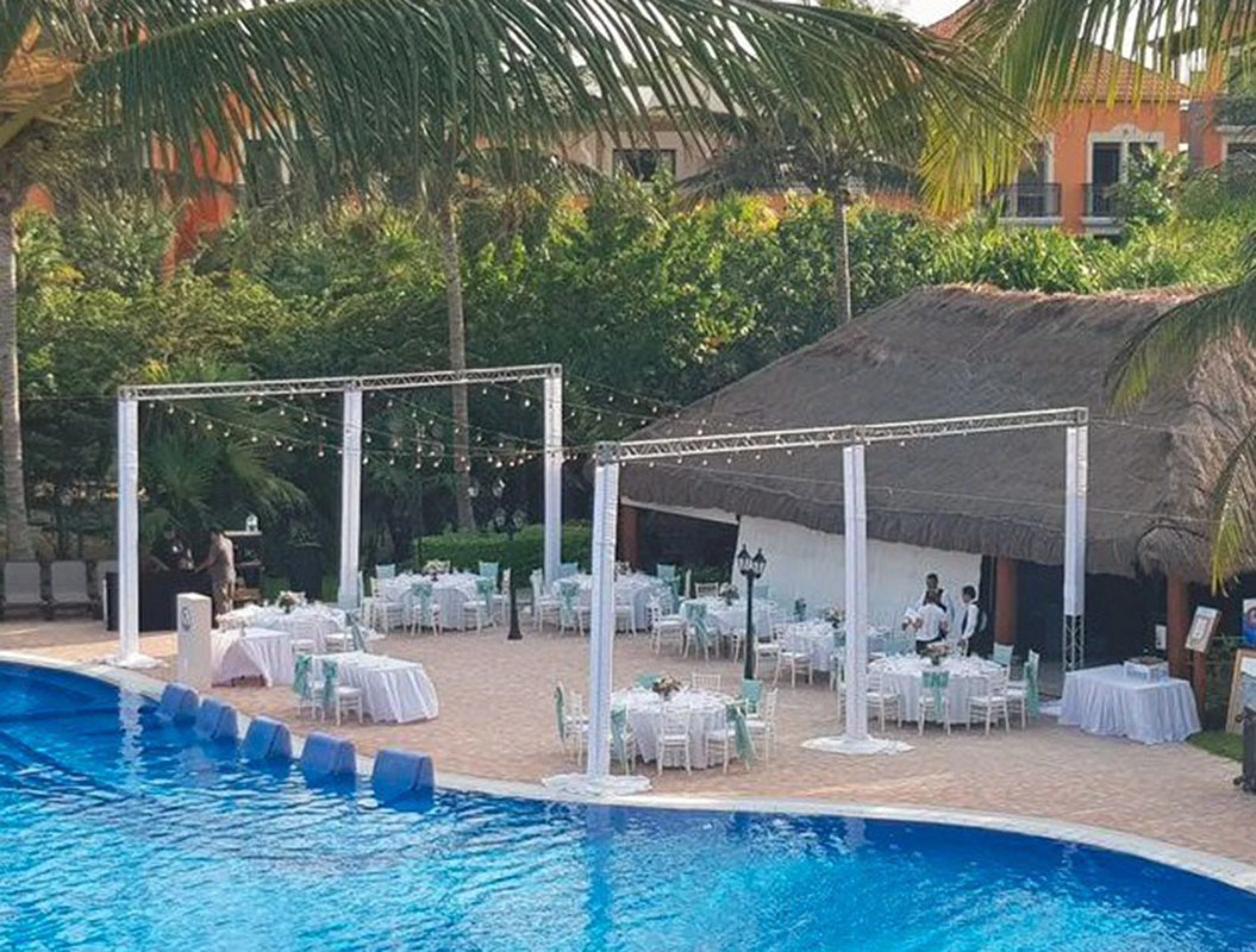 La creperie private wedding venue at Ocean Coral and Turquesa hotel.