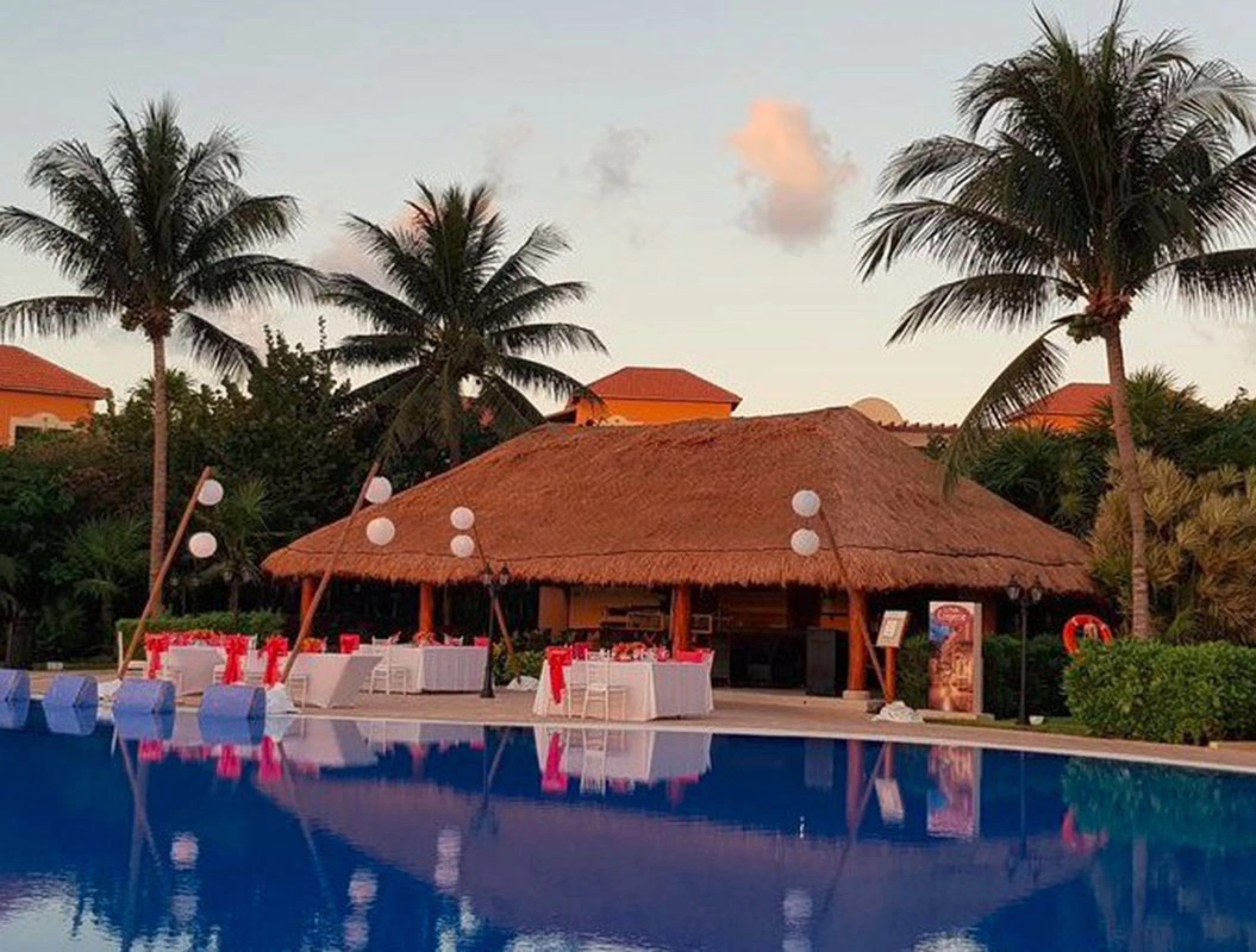 La creperie private wedding venue at Ocean Coral and Turquesa hotel.