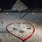 Romantic dinner setup at the beach of Ocean Coral & Turquesa