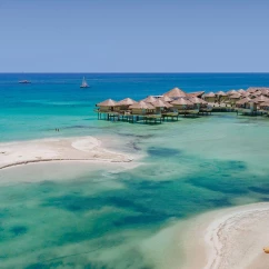 PALAFITOS OVERWATER BUNGALOWS aerial view