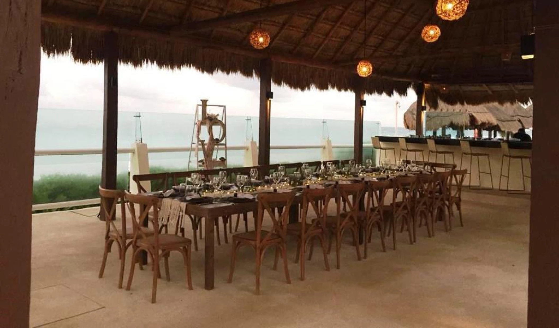 La palapa wedding venue at Paradisus Cancun