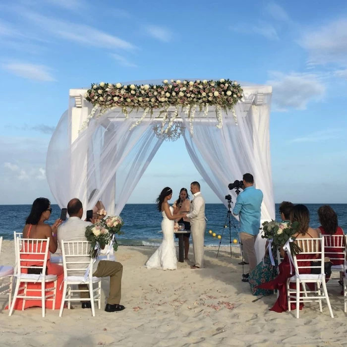 Ceremony in Beach Pergola at Grand Palladium Costa Mujeres