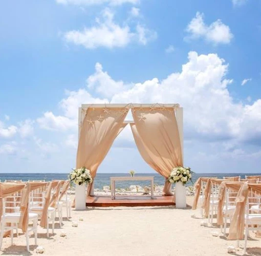 Ceremony in Beach Pergola at Grand Palladium Costa Mujeres