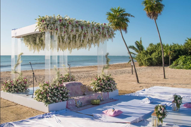 Paradisus Cancun wedding Ceremony beach venue
