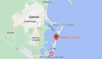 Google maps of Paradisus cancun