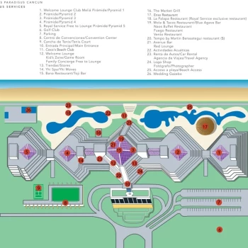 Resort map of Paradisus Cancun