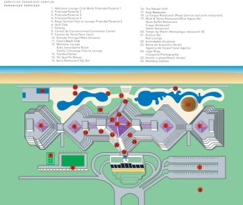 Resort map of Paradisus Cancun