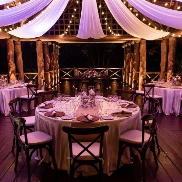 Dinner reception decor on Gazebo Perla at Paradisus La perla y Paradisus Playa del carmen