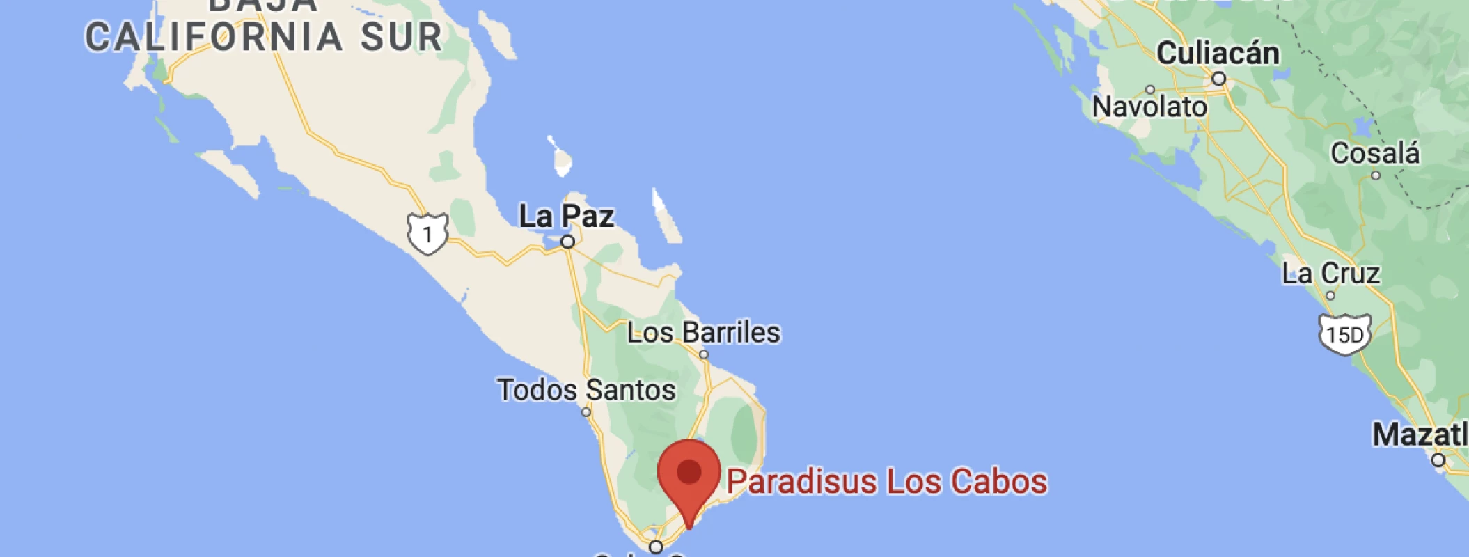 Google Maps of Paradisus Los Cabos