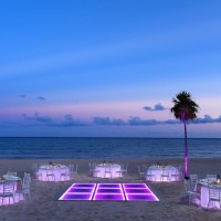 Paradisus La Perla beach wedding reception setup