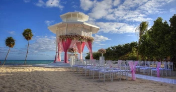 Paradisus La Perla beach wedding venue gazebo with seating