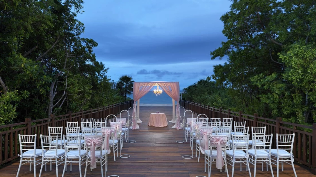 Paradisus Playa Del Carmen deck hallway wedding venue