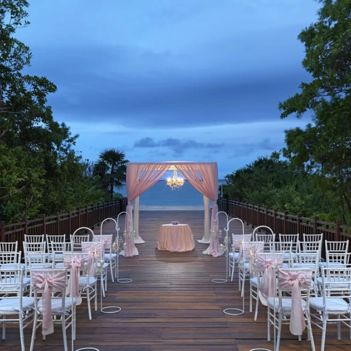 Paradisus Playa Del Carmen deck hallway wedding venue