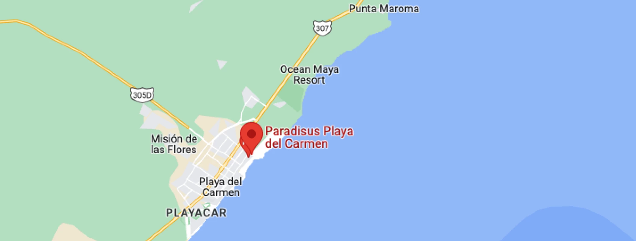 Google maps of Paradisus Playa Del Carmen